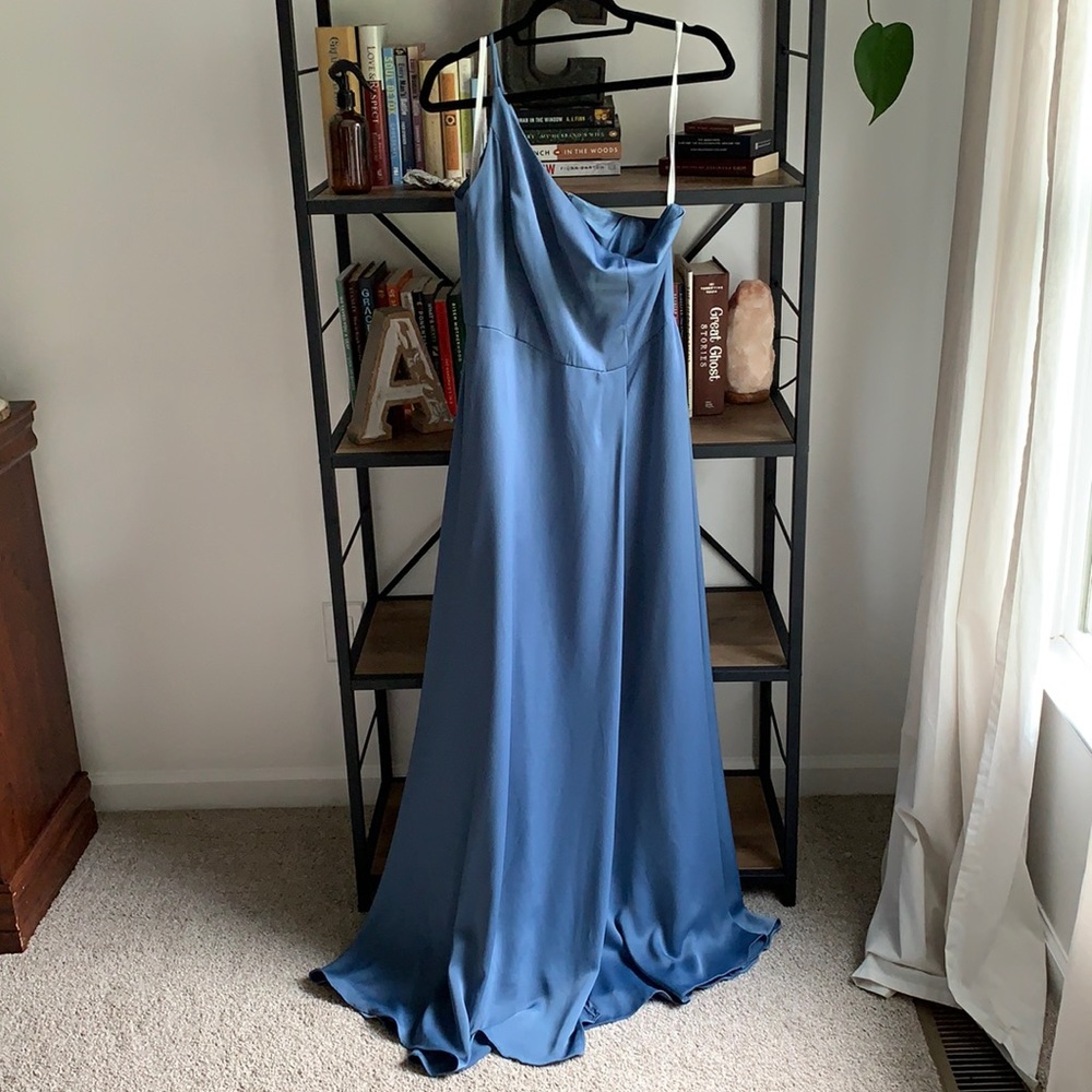 Winter Blue Bridesmaid Dress